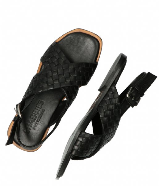 Shabbies  Sandal Woven Soft Nappa Leather Black (1000)